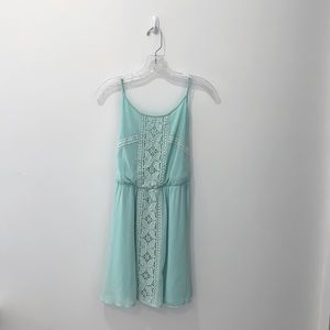 Marineblu teal dress- fitted at waist.